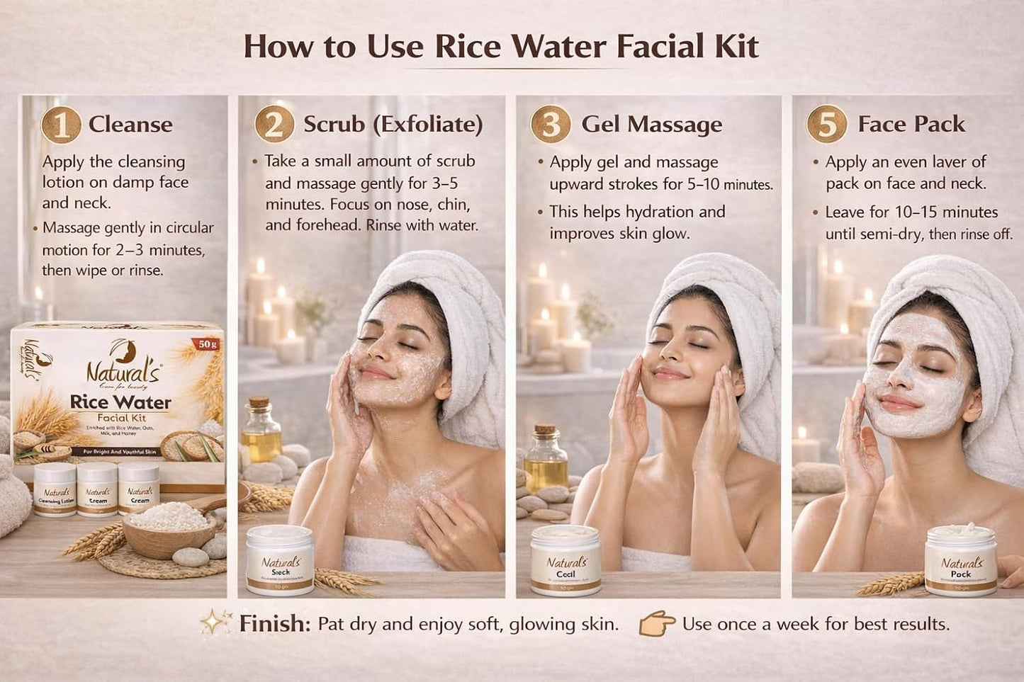 Rice Facial Kit With Rice Water