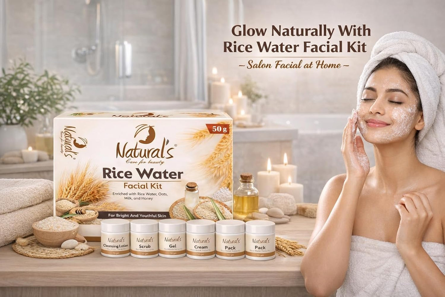 Rice Facial Kit With Rice Water