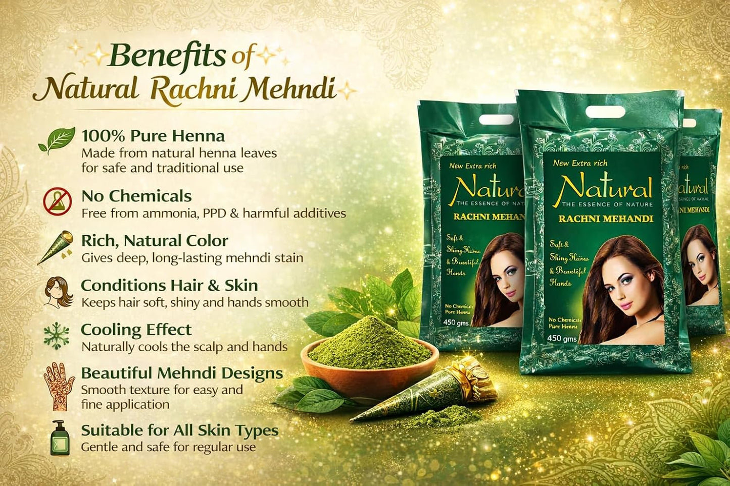 Nature Rachni Mehendi For Hair And Hands