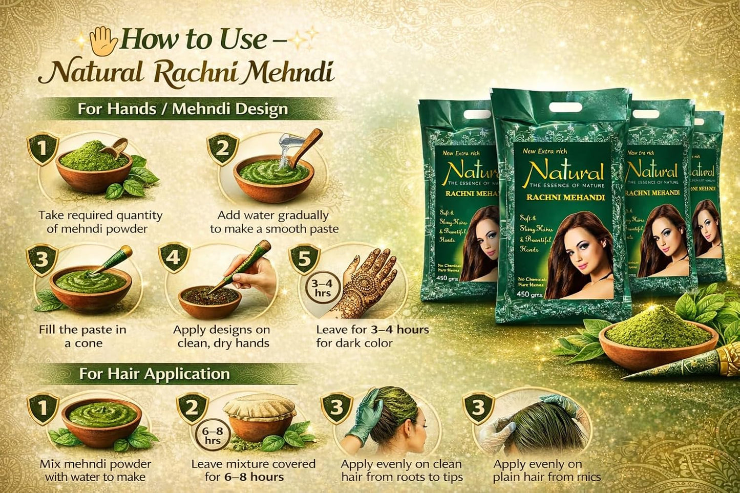 Nature Rachni Mehendi For Hair And Hands