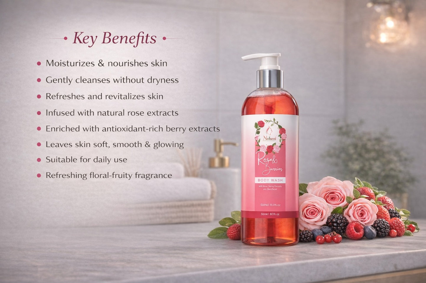 Rose & Berries Body Wash